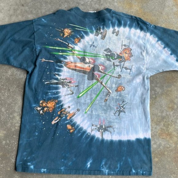 Vintage Star Wars Liquid Blue Shirt - Picture 2 of 3